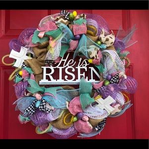 He is Risen Easter Wreath